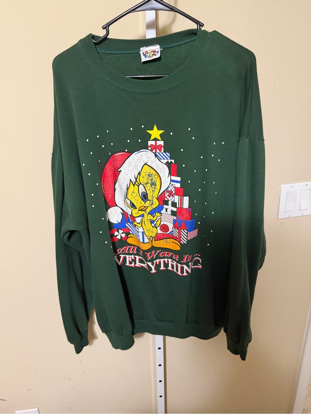 Warner Bros. Green Tweety Holiday Sweatshirt